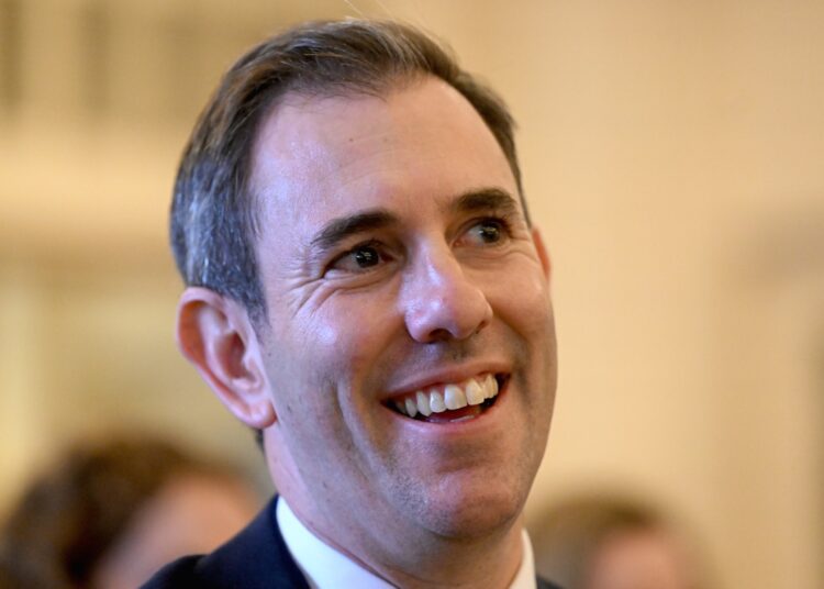 Australia's new treasurer Jim Chalmers smiles during a swearing-in ceremony at Government House in Canberra on May 23, 2022. (Photo by SAEED KHAN / AFP)