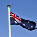 Australian flag in the wind