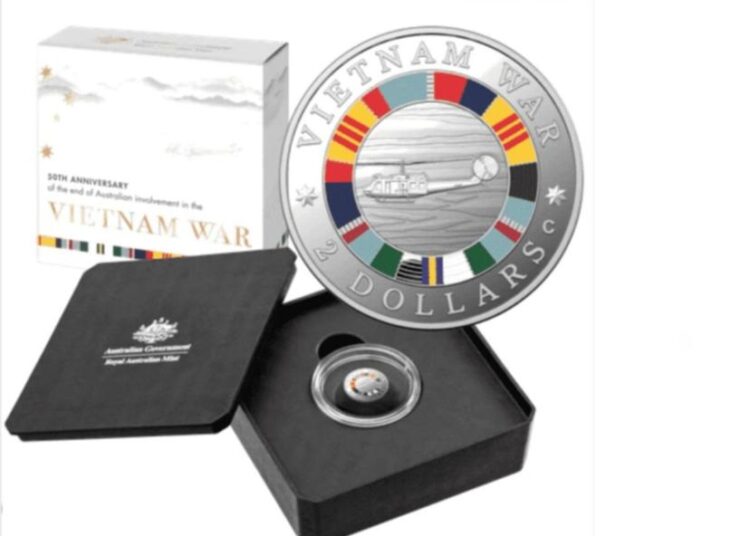 The silver Vietnam Way $2 commemorative coin has increased in value by 1400 per cent in just 10 days. Credit: Australian Specialty Coins