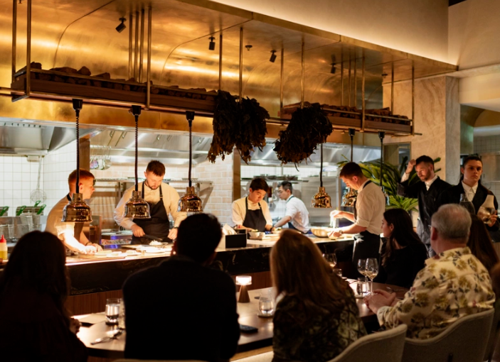 Le restaurant Saint Peter, à Sydney, figure parmi les meilleurs nouveaux restaurants au monde, selon la revue Condé Nast Traveller. Photographie : Yusuke Oba