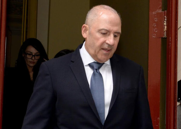 Tony Mokbel après l'annonce de son nouveau jugement, vendredi 3 octobre, à Melbourne.