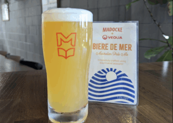 La Bière de Mer de Madocke Beer Brewing Company et Veolia, brassée avec de l’eau de mer dessalinisée, sacrée Champion Pale Ale